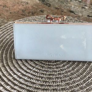 Blue patent wallet